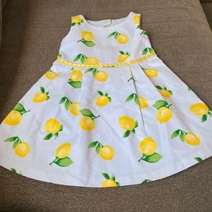 NWT Janie and Jack lemon spring dress size 2T
